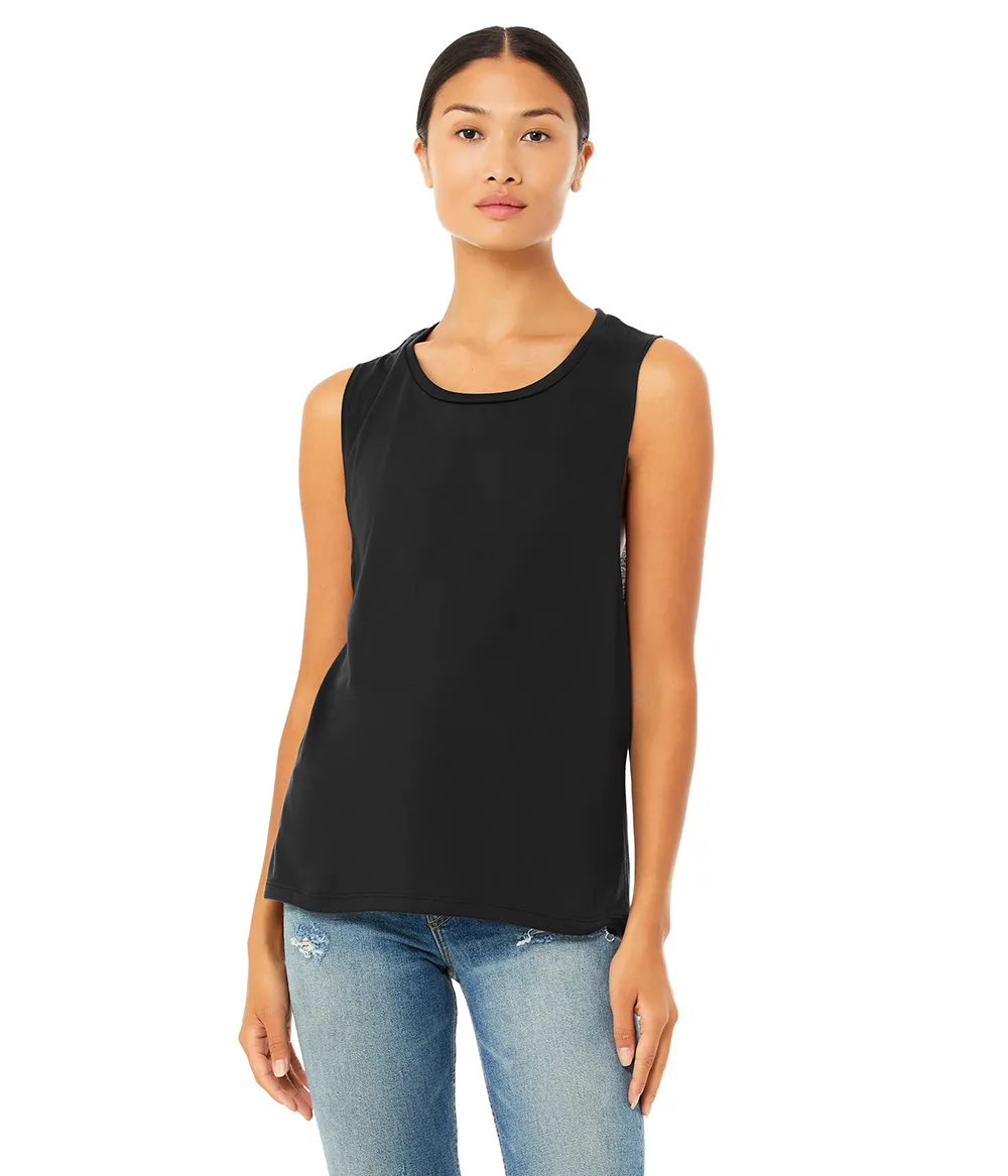 Women's Flowy Muscle Tank in BLACK