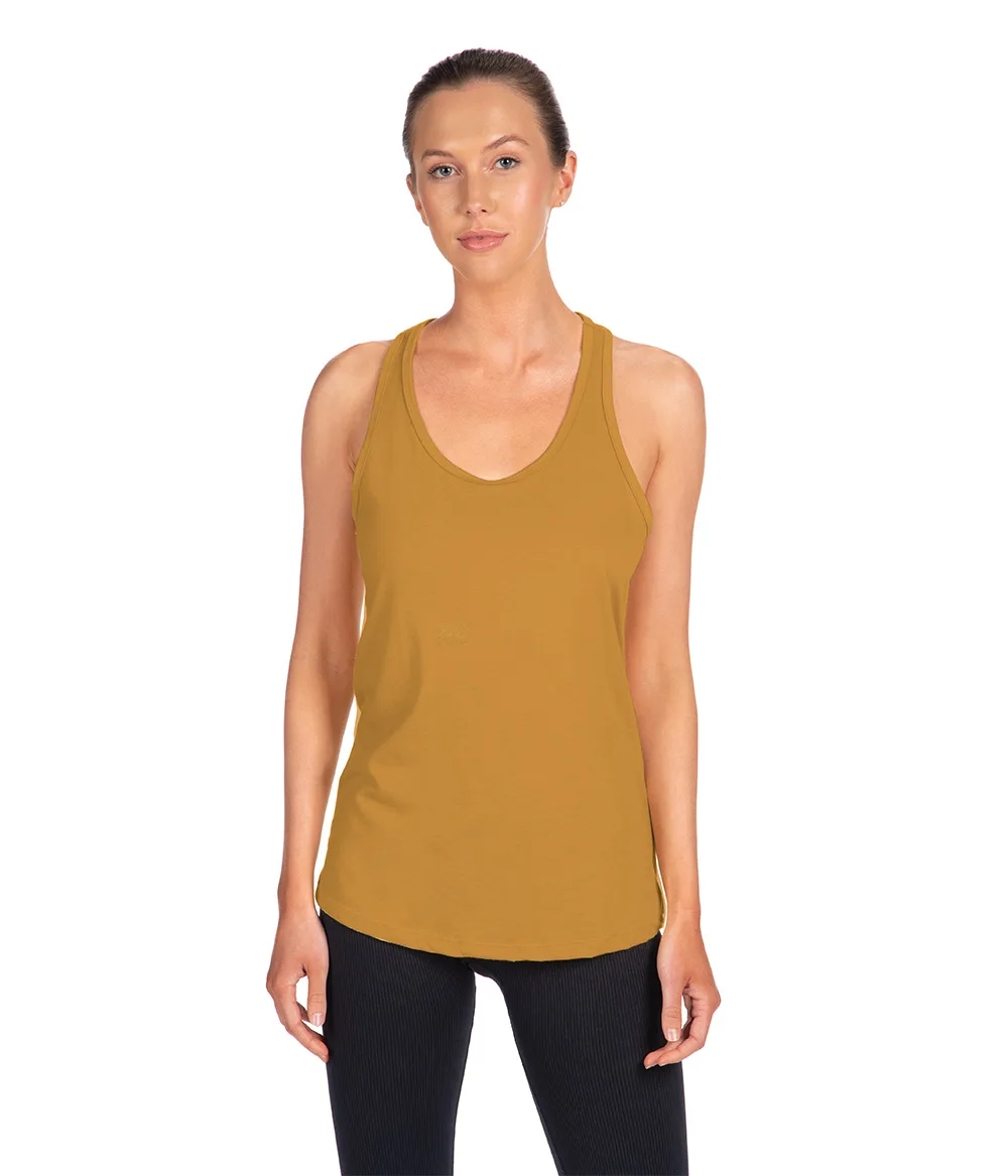 Women's Ideal Racerback Tank in Antique Gold